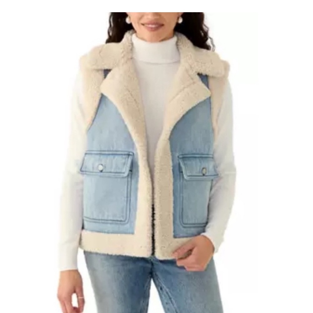 Jason Wu EDIT Sherpa Lined Denim Vest
